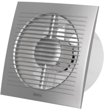 EUROPLAST Ø 150mm Extractor de Baño - Extractor de Aire Silencioso Plata - Ventilador de Pared para Cocina, Garaje, WC