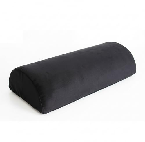 Vertrieb durch Kissen-Fabrik Halbrolle aus supersoftem Visco-Schaumstoff, Knierolle oder Nackenrolle für Bett und Couch, Nackenkissen, Nackenstütze (schwarz)