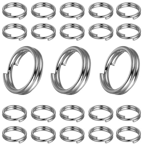 My-Bead Spaltringe 925 Sterling Silber Ø 4mm Verbindungsringe Karabinerverschlüsse basteln ohne Werkzeug Schmuckherstellung DIY (20 Stück)