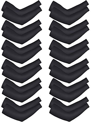 Bememo 10 Pairs Arm Sleeves UV Sun Protection Arm Sleeves Unisex Long Arm Cooling Cover Sleeve for Women Men Sports Workouts Tattoo Cover up