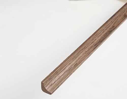Solid Oak Scotia Beading Trim Moulding 19mm x 19mm For Wood & Laminate Flooring 1.10m Long x10 (Dark Brown Oak)