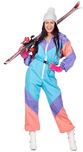 PARTY DISCOUNT NEU Damen Kostüm Retro-Skianzug, Gr. 42- inklusive praktischem Kleidersack