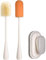 Chijoo Cleaning Brushes (Beige, 3 Items), as Bottle Brushes, Bottle Cleaner, Dish Brushes, Washing up Brushes