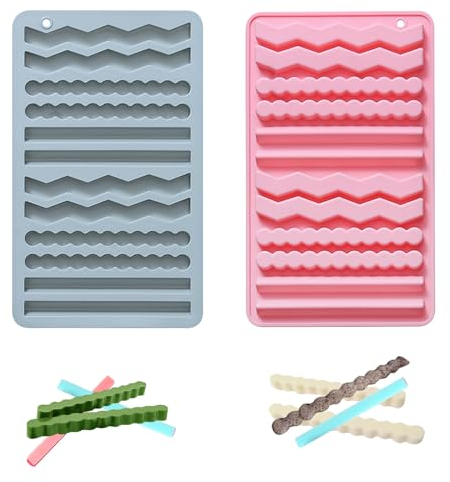 MisFun 2 Piezas Moldes Silicona, Molde Bombones, Molde de Galletas para Perros, Antiadherente, Sin BPA, para Chocolate, Dulces, Gelatina, Cubitos de Hielo, Golosinas para Perros