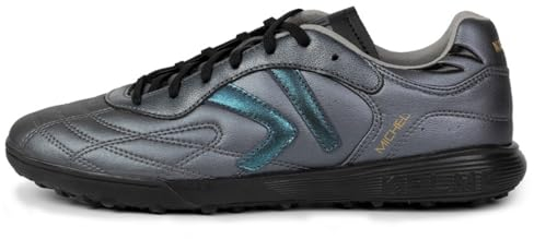 KELME Turf Fußballschuhe für Herren, Indoor-Fußballschuhe für Damen, Turnschuhe, Futsal-Fußball-Stollen, Turnschuhe für Jugendliche, Grau / Schwarz, 41.5 EU