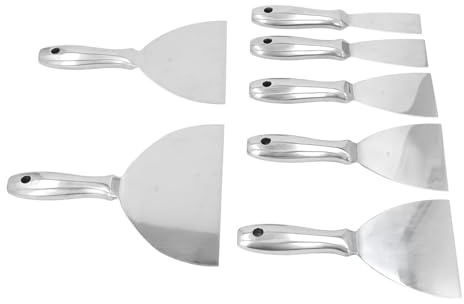 Kit de Herramientas Manuales para Paneles de Yeso, Juego de Espátulas para Masilla de 7 Piezas para Aplicar Cemento