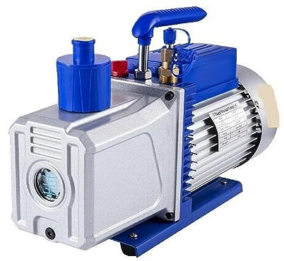 Wrobelax Pompa per vuoto, pompa per vuoto 6-10 CFM 1 HP Doppia fase Aria Condizionata Pompa per vuoto 5PA Refrigerante Vuoto finale HVAC Strumento d'aria Condizionatore d'aria Installazione e
