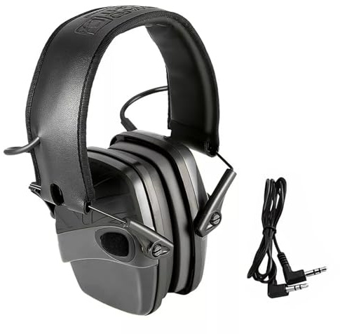 TWSOUL Electronic Shooting Ear Defenders,5.0 Hearing Electronic Ear Defenders for Adults Hearing Protection,Sound Amplification Earmuffs,SNR 27dB/NRR 22dB Protective Earmuffs with Headband (Black)