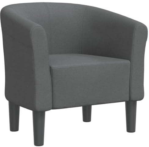 Willood Clubsessel Sessel Stoffsessel Wohnzimmersessel minimalistisches Design Dunkelgrau Ohne Fußhocker