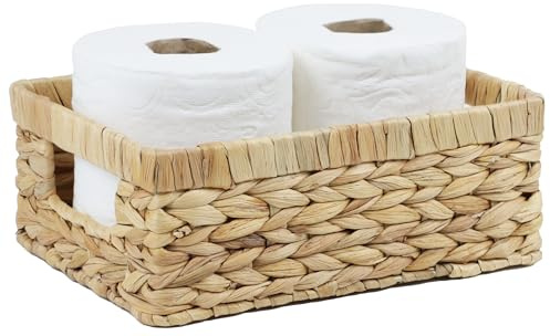 Wicker Baskets, Water Hyacinth Baskets for Organizing, Rattan Woven Baskets