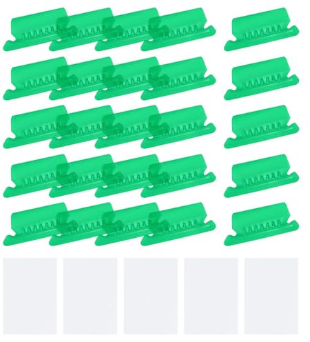 QUARKZMAN Hängende Registerreiter 2-Zoll-Registerreiter und Einsätze aus Kunststoff für klare Registeretiketten für hängende Ordner grün 50 Stück