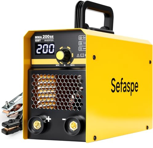 Sefaspe Stick Welder, 2026 Newest [Large LED Display] 200A ARC/Lift TIG Welding Machine with Synergic Control, IGBT Inverter Portable MMA Welder Machine with Hot Start/Arc Force