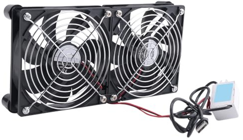 Steowsey Ventilateur de refroidissement USB 5 V - Forte puissance éolienne - Refroidissement rapide - 120 mm - Pour routeur, PC, boîtier TV avec couvercle en maille - 2 ventilateurs