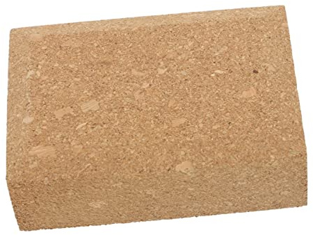 DIYEAH Square Cork Sanding Block with Sandpaper Holder for Leather Craft Polishing, DIY Wooden Sandpaper Retainer Tool, Small Hand Tool for Precision Sanding and Finishing