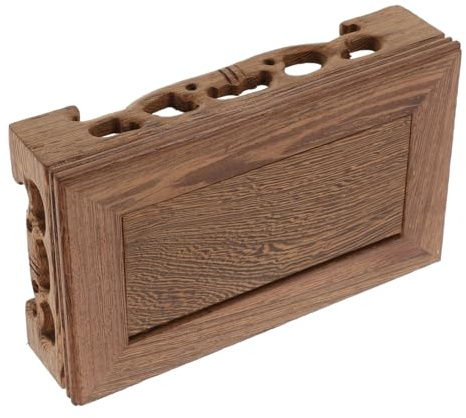jojofuny Wooden Pedestal for Household Display Stylish Appearance and Easy to Carry Portable Design Coffee Colour Decorative Base for Flowerpot Stand and Vase Display Style