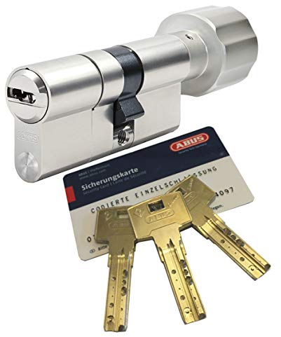 ABUS Bravus.3000 MX Knaufzylinder mit Sicherungskarte und 3 Schlüssel, Länge (a/b) 30/K40mm (c=70mm) K=Knaufseite, modulare Bauweise MX erhöhter Bohr/Zieh- u. Abreißschutz