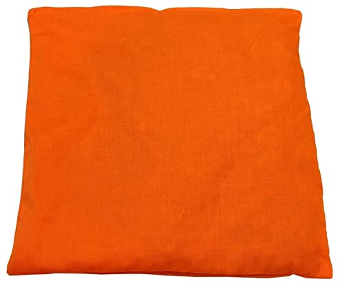 Franzis Nähstube 20x20cm Cojín naranja hueso de cereza en 100% algodón I Almohada de cerezo 20x20 para microondas I Almohadilla térmica, Cojín de cerezo, Almohada cervical
