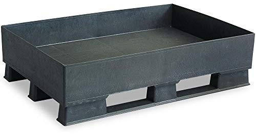 BRB Auffangwanne für wassergefährdende Stoffe/Gefahrgut, Kunststoff, 120 Liter Auffangvolumen, LxBxH 1200 x 800 x 315 mm