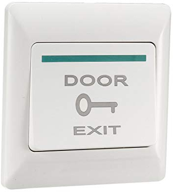 sourcing map Push to Exit Button Release NO/NC/COM Switch Panel Door Access Control System 86mmx86mm 36V 3A White