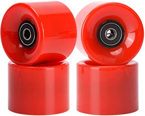 TGHY 4 Skateboard Rollen Skateboardräder mit Lagern Longboard Räder Rollschuh Räder Cruising Räder, Skateboard Räder Rollen Ersatz Wheels Ersatzräder Rollen 60mm 78A,Rot