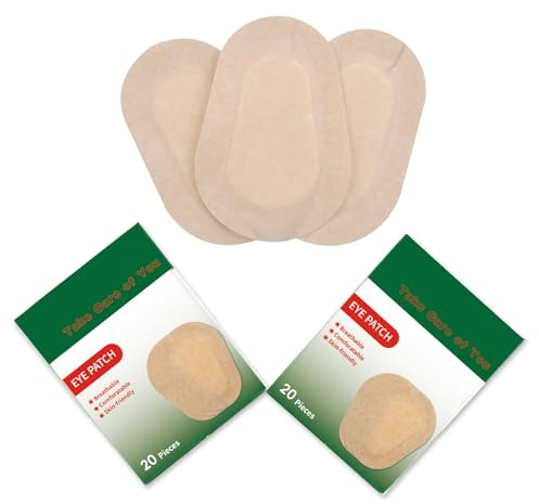 40 PCS/2 Boxs Skin Colour Adhesive Eye Patches Pads Bandages Lazy Eye Patches for Kids and Adults