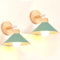 iDEGU 2 Pezzi Lampade da Parete Interno 22cm Applique da Parete in Legno e Metallo Retrò Lampadario Plafoniera Regolabile Illuminazione da Parete Moderna per Camera da Letto, Soggiorno, Bagno (Verde)