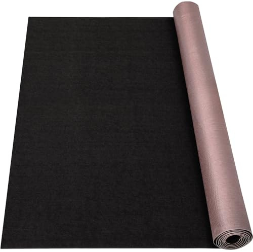 Grefinity Marine Carpet,6 FT x 23 FT Black Indoor Outdoor Carpet 0.2 Thick Boat Carpet with Water-Proof TPE Backing, Non-Slide Outdoor Marine Carpet Roll for Home, Patio, Porch, Deck