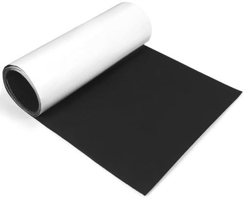 QWORK® Feutrine Noire Autocollante 40x200cm - Tissu Feutre Épaisse 2mm pour Rembourrage de Meubles, Doublure de Boîte, Projets de Bricolage