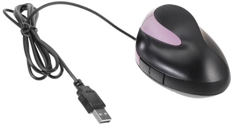HOMOCONO Usb Wired Vertical Ergonomic Mouse for Computer and Laptop 5-button Design Purple Color Comfortable for Office Use
