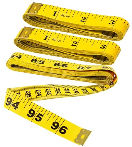 3 Pezzi Morbido Metro a Nastro Flessibile da 200 cm/79 Pollici per Sarta, Cucito e Sartoria Professionale