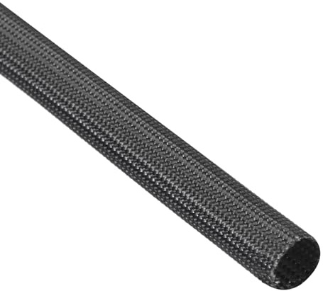 sourcing map Insulation Cable Protector, 16.4Ft-8mm High Temp Fiberglass Sleeve Black