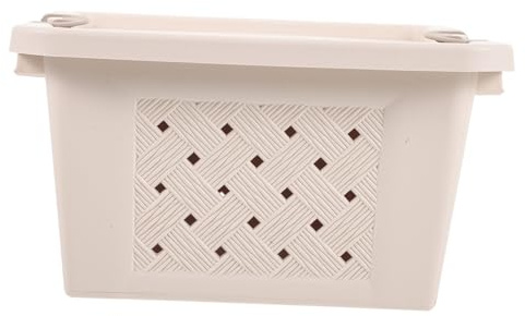CVUTOVO Caja Transportadora de Plástico Beige Gran Capacidad y Diseño Transpirable para Hámster y Mascotas Pequeñas para Viajes Cómodos y Seguros