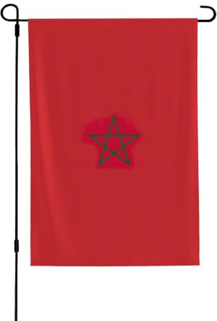 Bandiera del Marocco Portico Bandiera Doppio Lato 71 * 102 cm, Durevole Outdoor Yard Banner Per Giardino Prato Decorazione Stagionale