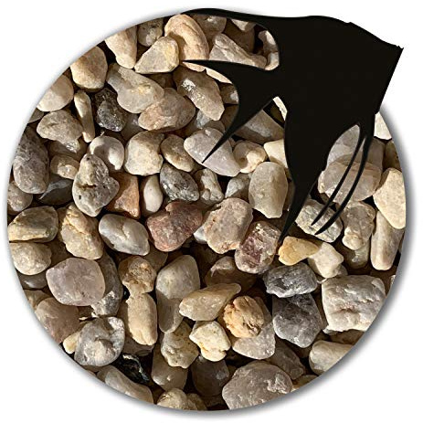 Anbobo 5 kg Aquariumsand Aquariumkies Natur beige gerundet und feuergetrocknet (5,6-8,0 mm)