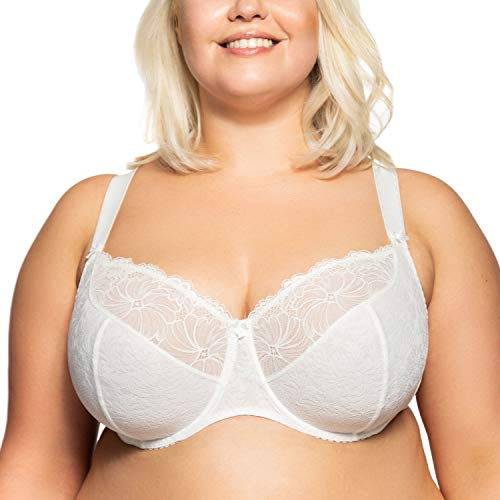 Gaia 534M Chantal Élégant Joli Soutien-Gorge Non-Rembourré – Fabriqué en UE, Beige Clair,105G
