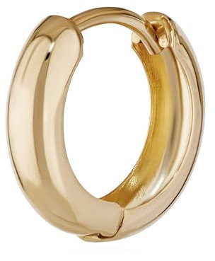 NKlaus SET 2x Einzel 750 Gold gelbgold Klappcreole 12,2x3,2mm Hochglanzpoliert Rund 40593