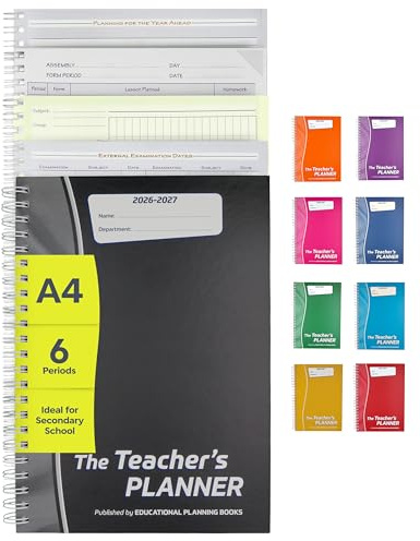 Educational Planning Books Teacher Planner 2026-2027 A4, 6 Period (TP3-C)