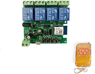 MHCOZY WiFi Wireless Smart Switch Relaismodul für DIY Smart Home, Automatisieren Sie Ihr Garagentor, arbeiten Sie mit Alexa Assistant (Smart life app, 4CH)