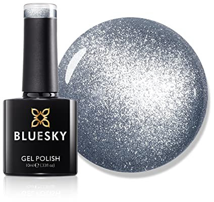 Bluesky 5D Cat Eye Gel Nail Polish Magnetic Nail Art The Royal Road SW05 Blue Glitter 10ml