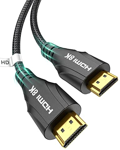 Cratree HDMI Kabel 7.5 Meter lang - 48Gbps, High Speed Geflochtenes HDMI Kabel 4K 120Hz, 8K 60Hz, HDCP 2.3, eARC - Kompatibel mit HDTV, Projektor, Monitor und mehr