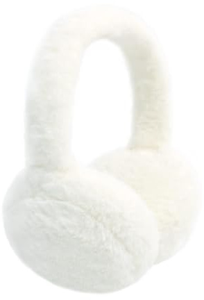 NASULAR Kids Winter Earmuffs Baby Warm Ear Muff Girls Cute Furry Ear Warmers Boys Foldable Ear Covers for Cold Weather (A-white)