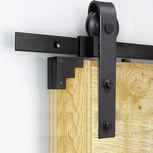 Cecaylie porte coulissante rectangulaire de 152 cm - Installation facile - Accessoires complets - Système en bois - Peut être installé
