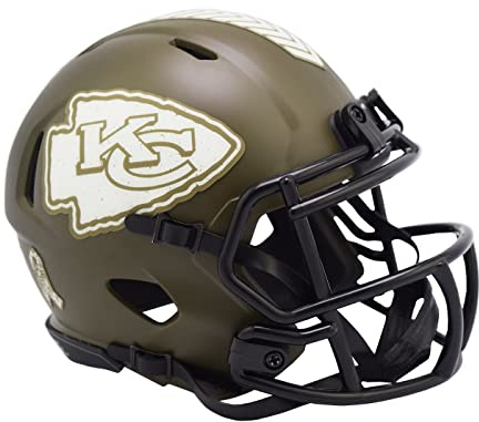 Riddell Kansas City Chiefs NFL Salute to Service Speed Mini Helm Medium