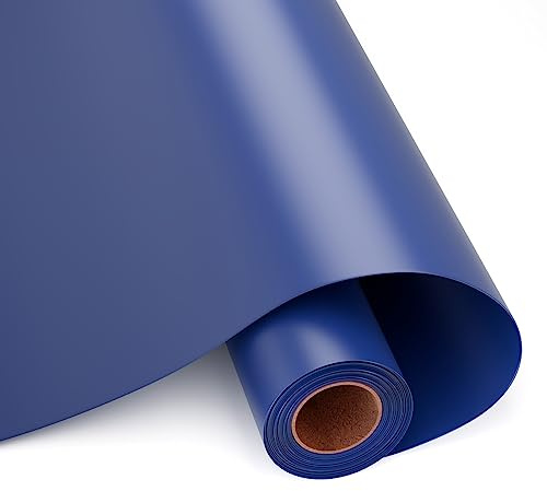 HKC Vinylfolie Plotter Permanentes Vinyl blau Matt 30.5cm x 400cm | Plotterfolie vinyl Rolle Für Alle Schneidemaschinen Selbstklebend Vinyl für Party Dekoration, Aufkleber, DIY Tasse