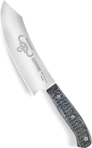 Giesser seit 1776, PremiumCut, The Wolfpack, Deutsches Kochmesser 20 cm – Rock 'n Chop Messer, BBQ-Boys-Messer, Hackmesser für Fleisch und Gemüse