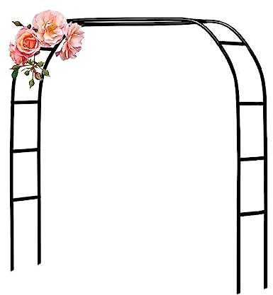 Hochzeit bogen blumenbogen schmal Rosenbogen aus Metall 140cm 160cm 280cm 300cm 120cm Deko Rosenspalier Rankhilfe Rankgitter Gartenbogen für Kletterpflanzen ( Color : Schwarz , Size : 350cm x 220cm )