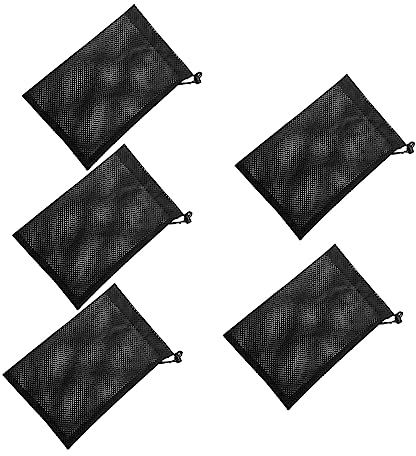 Sosoport 5St Netztasche Golftaschen Schiff Golftasche Organizer für Golfbälle Tasche für Outdoor-Bälle Kugeltasche Tennis verschleißfester Netzbeutel Balltasche Nähen Kordelzug Polyester