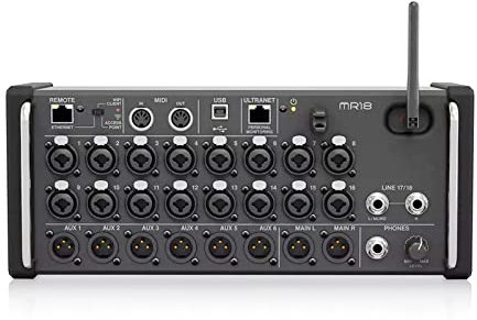 Mezclador de Audio XR16/XR18/MR18 Consola de grabación de Estudio de Mezcla Digital Profesional de 16/18 Canales DJ Studio Mezclador Digital Fuerte compatibilidad(MR18)