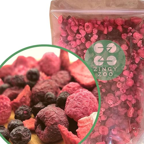 Frutas Liofilizadas Superfruit Berry | XXL 500g Mezcla Fresa Seca Frambuesa Cereza Agria Arándanos | Fruta Seca Pura | Comida Liofilizada | Freeze Dried Fruit | Fruta Roja de Verano ZingyZoo