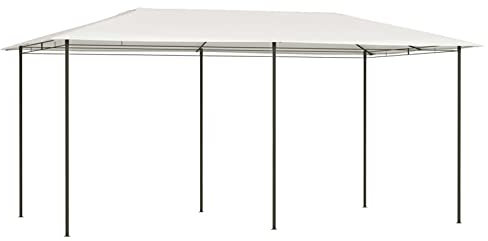 ShCuShan Pavillon 3x6x2,6 m Creme 160 g/m² Grillpavillon Winterfest Moskitonetz Garten